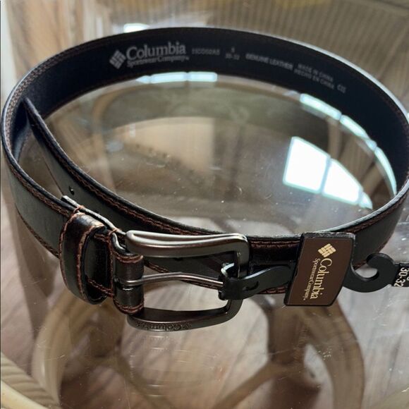 Columbia Brown Leather Belt 30-32 - Picture 1 of 6